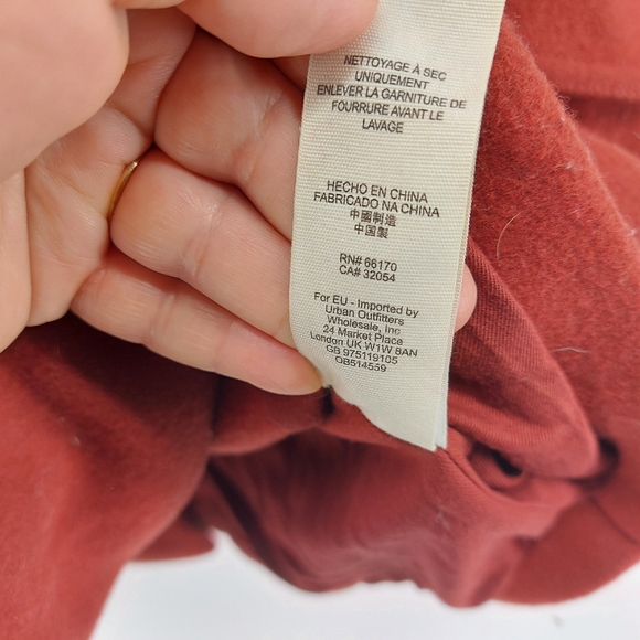 Free People Sedgwick Red Wool Peacoat Military Coat Double Breasted OB514559 - Picture 10 of 10